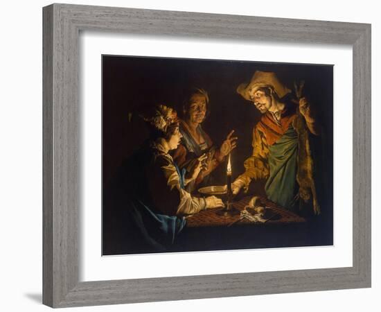 Esau and Jacob, 1640S-Matthias Stomer-Framed Giclee Print