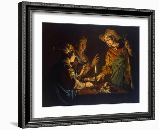 Esau and Jacob, 1640S-Matthias Stomer-Framed Giclee Print