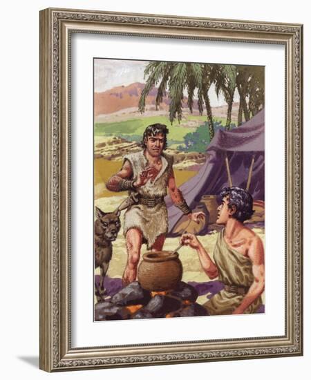 Esau Asking His Brother Jacob for Food-Pat Nicolle-Framed Giclee Print