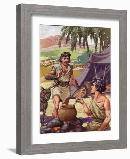 Esau Asking His Brother Jacob for Food-Pat Nicolle-Framed Giclee Print