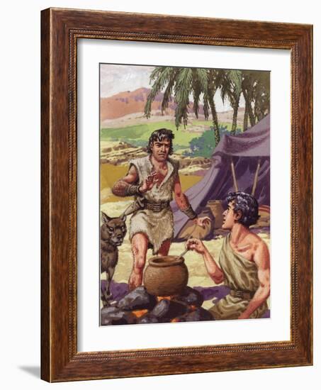 Esau Asking His Brother Jacob for Food-Pat Nicolle-Framed Giclee Print