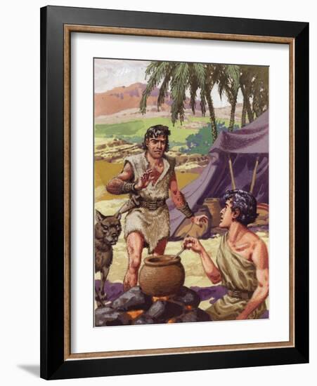 Esau Asking His Brother Jacob for Food-Pat Nicolle-Framed Giclee Print