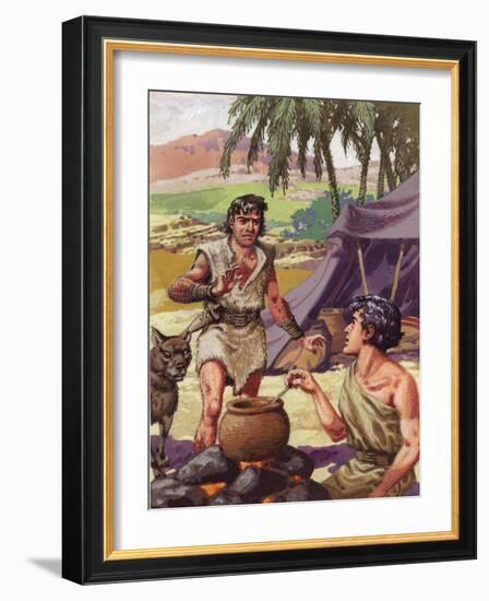 Esau Asking His Brother Jacob for Food-Pat Nicolle-Framed Giclee Print