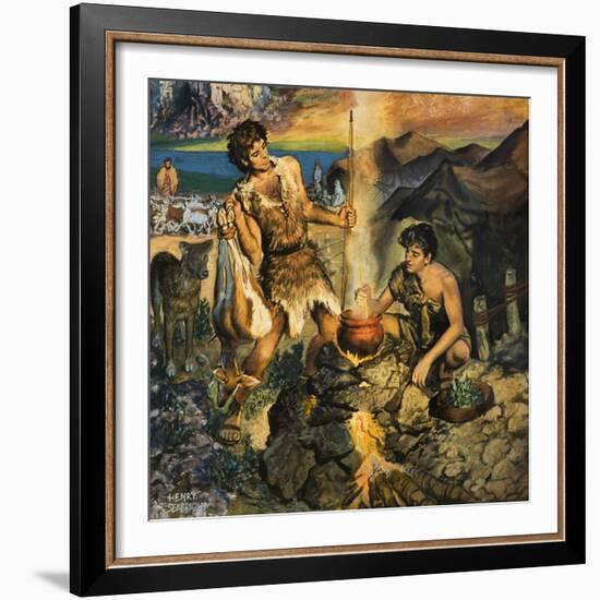 Esau Sells His Birthright-Harry G. Seabright-Framed Giclee Print