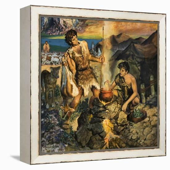 Esau Sells His Birthright-Harry G. Seabright-Framed Premier Image Canvas