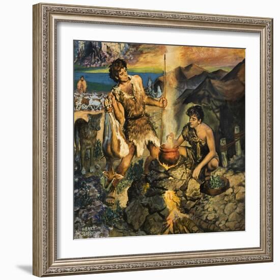 Esau Sells His Birthright-Harry G. Seabright-Framed Giclee Print