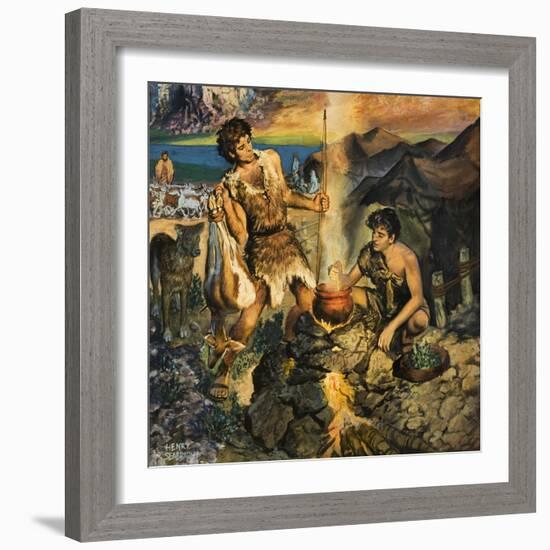 Esau Sells His Birthright-Harry G. Seabright-Framed Giclee Print