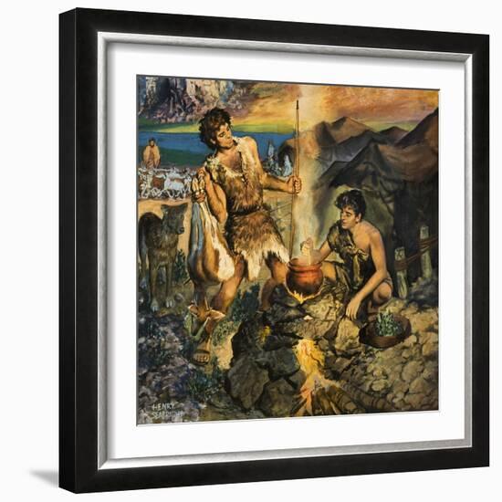 Esau Sells His Birthright-Harry G. Seabright-Framed Giclee Print