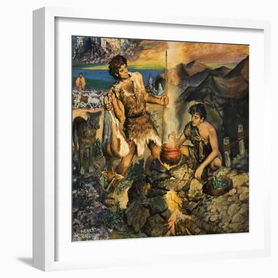 Esau Sells His Birthright-Harry G. Seabright-Framed Giclee Print