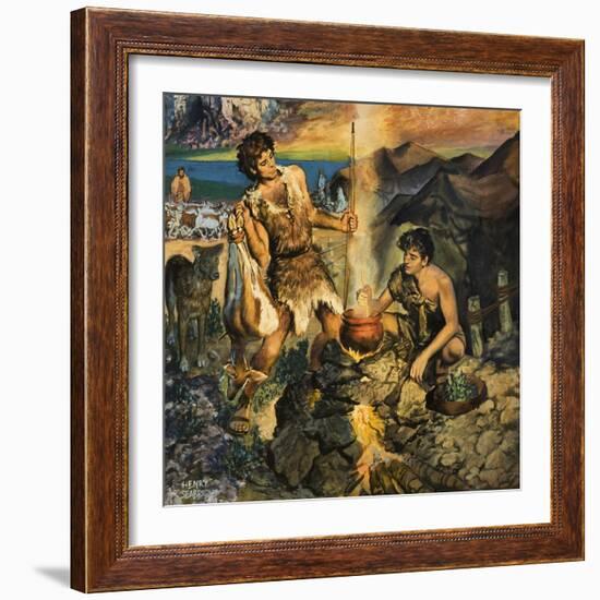 Esau Sells His Birthright-Harry G. Seabright-Framed Giclee Print