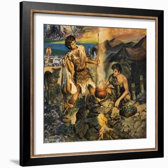 Esau Sells His Birthright-Harry G. Seabright-Framed Giclee Print