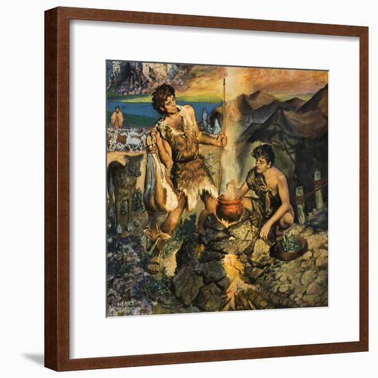 Esau Sells His Birthright-Harry G. Seabright-Framed Premium Giclee Print