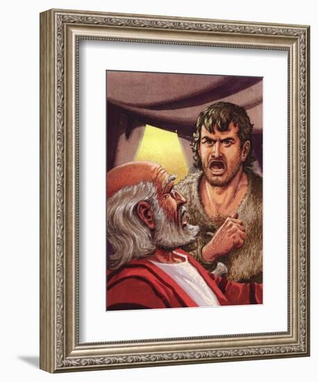 Esau with His Father Isaac-Pat Nicolle-Framed Giclee Print