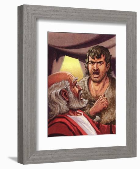 Esau with His Father Isaac-Pat Nicolle-Framed Giclee Print