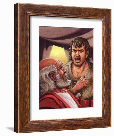 Esau with His Father Isaac-Pat Nicolle-Framed Giclee Print