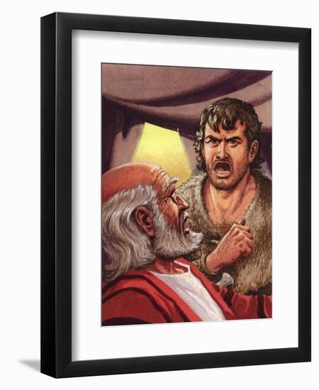 Esau with His Father Isaac-Pat Nicolle-Framed Giclee Print