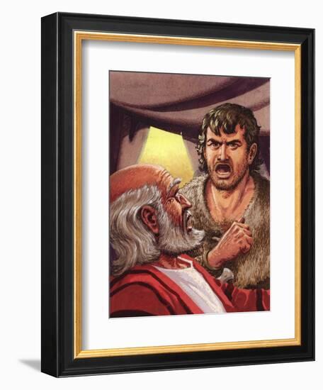 Esau with His Father Isaac-Pat Nicolle-Framed Giclee Print