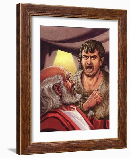 Esau with His Father Isaac-Pat Nicolle-Framed Giclee Print