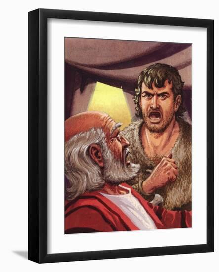 Esau with His Father Isaac-Pat Nicolle-Framed Giclee Print