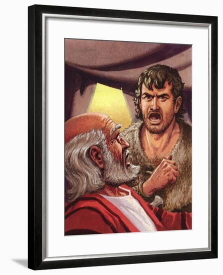 Esau with His Father Isaac-Pat Nicolle-Framed Giclee Print