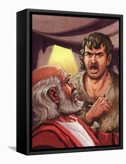 Esau with His Father Isaac-Pat Nicolle-Framed Premier Image Canvas
