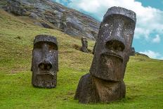 Moai Standing in Easter Island , Chile - South America-ESB Professional-Photographic Print