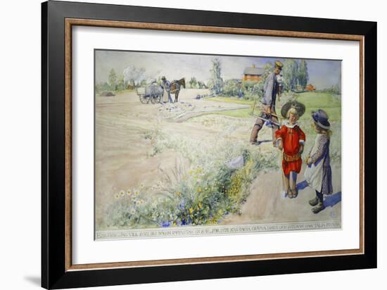 Esbjorn and the Peasant Girl-Carl Larsson-Framed Giclee Print