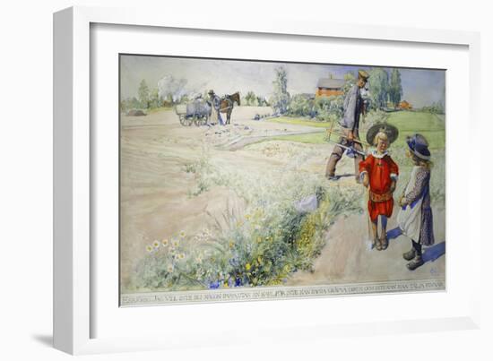 Esbjorn and the Peasant Girl-Carl Larsson-Framed Giclee Print