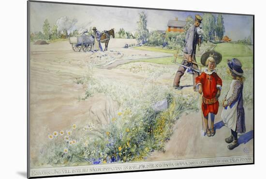 Esbjorn and the Peasant Girl-Carl Larsson-Mounted Giclee Print