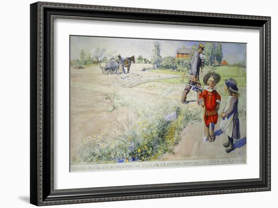 Esbjorn and the Peasant Girl-Carl Larsson-Framed Giclee Print