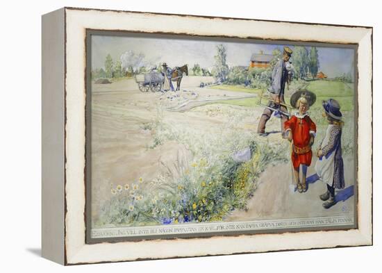 Esbjorn and the Peasant Girl-Carl Larsson-Framed Premier Image Canvas