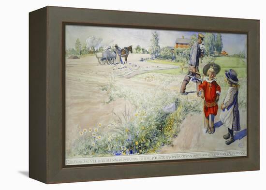 Esbjorn and the Peasant Girl-Carl Larsson-Framed Premier Image Canvas