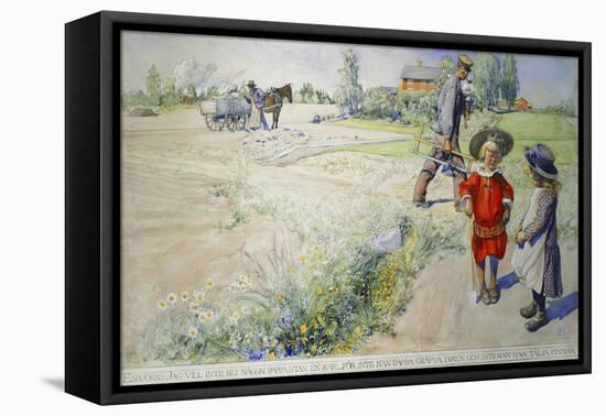 Esbjorn and the Peasant Girl-Carl Larsson-Framed Premier Image Canvas