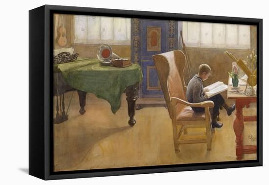 Esbjorn in the Study Corner, 1912-Carl Larsson-Framed Premier Image Canvas