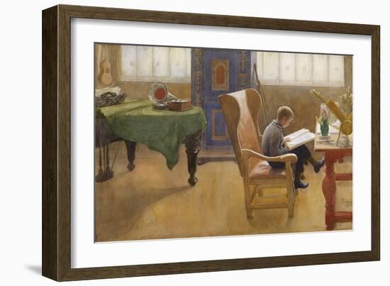 Esbjorn in the Study Corner, 1912-Carl Larsson-Framed Giclee Print