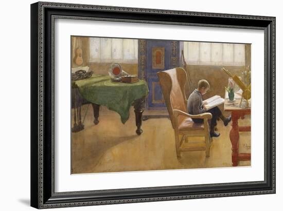 Esbjorn in the Study Corner, 1912-Carl Larsson-Framed Giclee Print