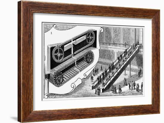 Escalator at the Pennsylvania Railroad Company's Cortland Street Station, New York, 1893-null-Framed Giclee Print