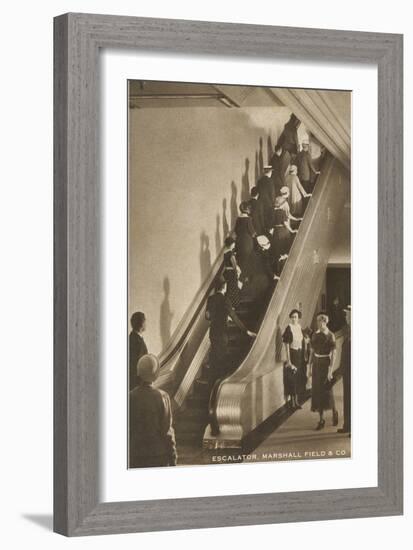 Escalator Marshall Fields, Chicago, Illinois-null-Framed Art Print