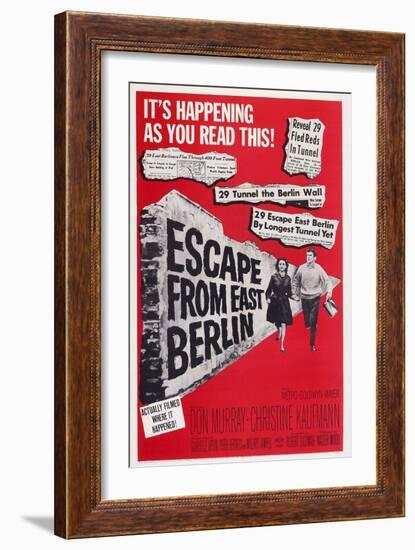 Escape from East Berlin, 1962-null-Framed Art Print