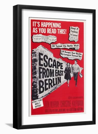 Escape from East Berlin, 1962-null-Framed Art Print