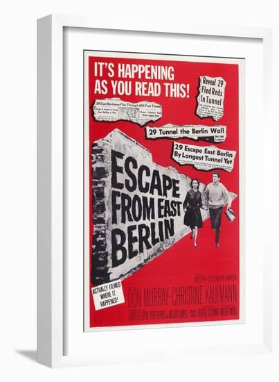 Escape from East Berlin, 1962-null-Framed Art Print