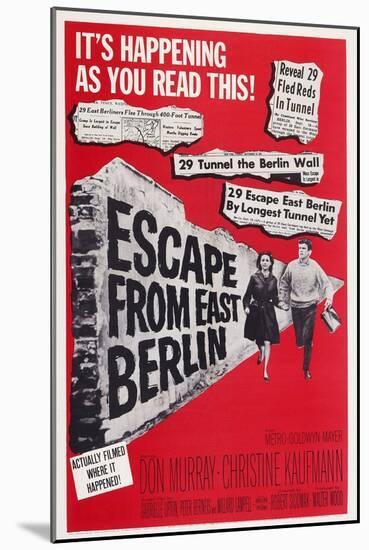 Escape from East Berlin, 1962-null-Mounted Art Print