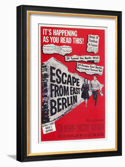 Escape from East Berlin, 1962-null-Framed Art Print