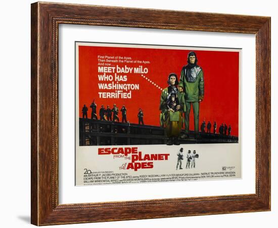 Escape From The Planet of the Apes, Kim Hunter, Roddy McDowall, 1971-null-Framed Art Print