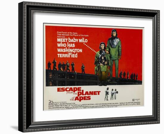 Escape From The Planet of the Apes, Kim Hunter, Roddy McDowall, 1971-null-Framed Art Print