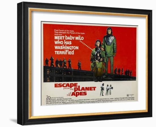 Escape From The Planet of the Apes, Kim Hunter, Roddy McDowall, 1971-null-Framed Art Print