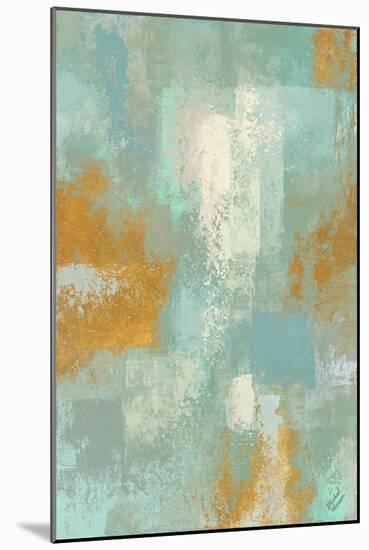 Escape into Teal Abstraction I-Michael Marcon-Mounted Art Print