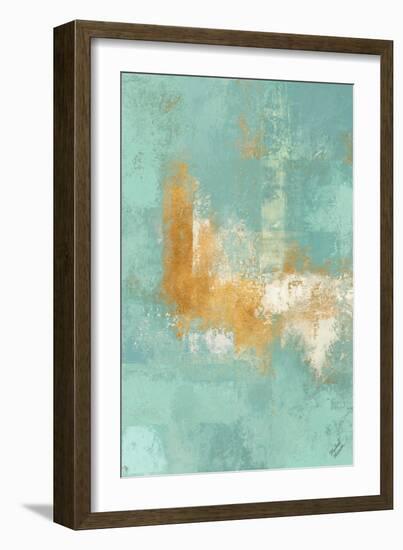 Escape into Teal Abstraction II-Michael Marcon-Framed Art Print