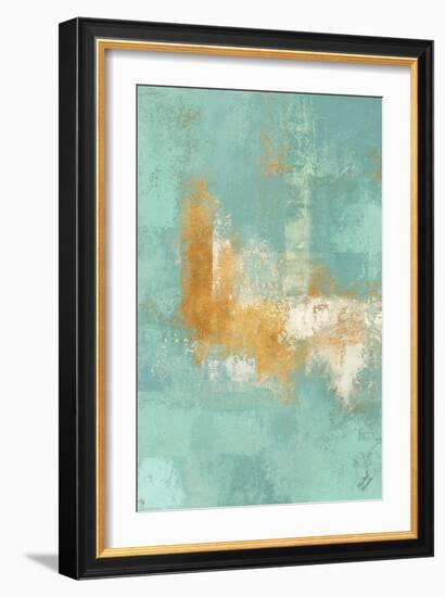 Escape into Teal Abstraction II-Michael Marcon-Framed Art Print