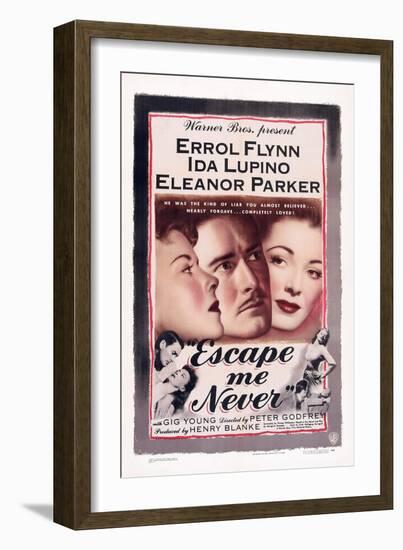 Escape Me Never, Ida Lupino, Errol Flynn, Eleanor Parker, 1947-null-Framed Art Print